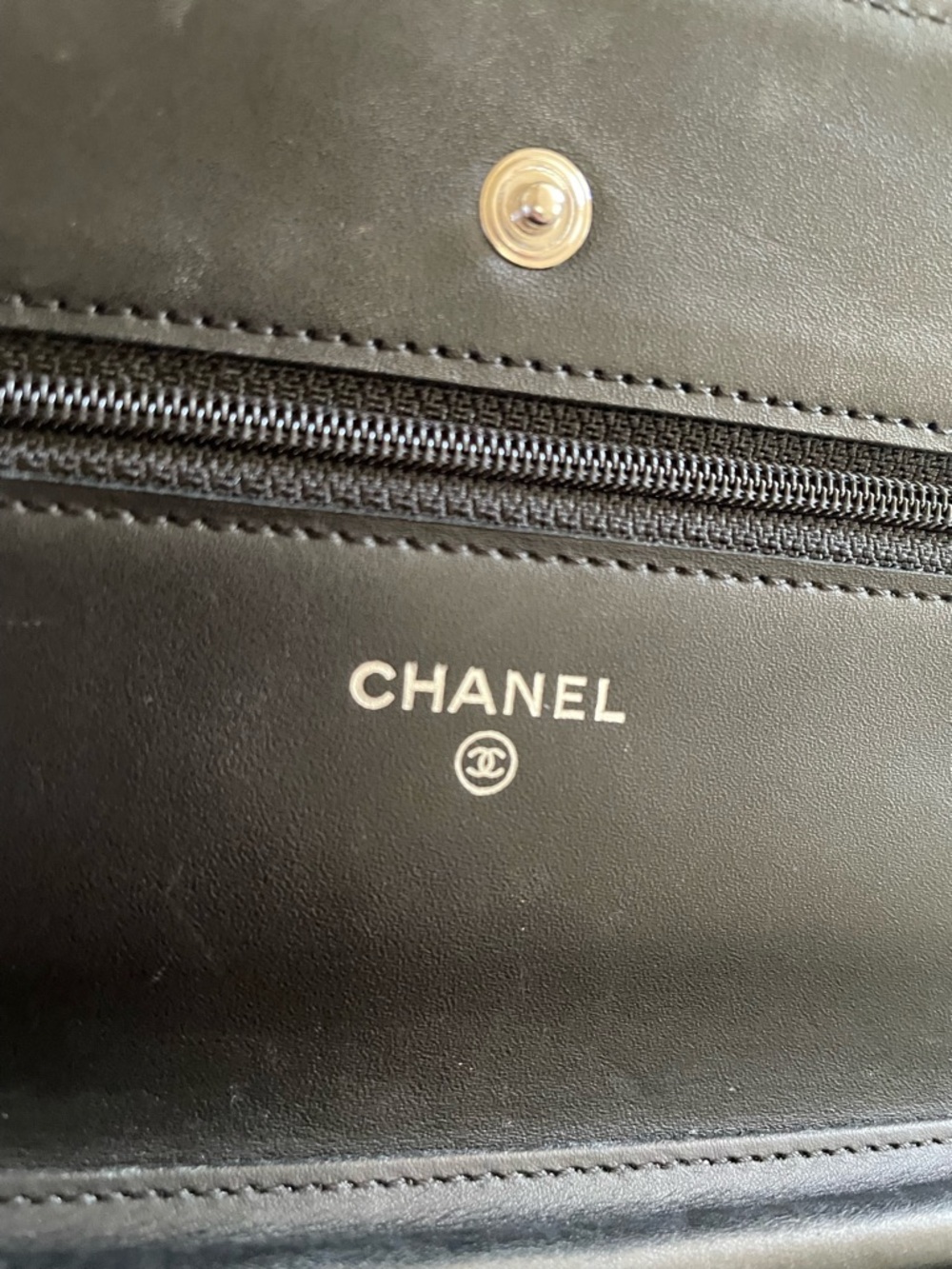 CHANEL Black Caviar Leather Wallet on Chain with Silver Chain - Picture 6 of 8